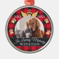 Dans la mémoire aimante | Red Plaid Pet Memorial P