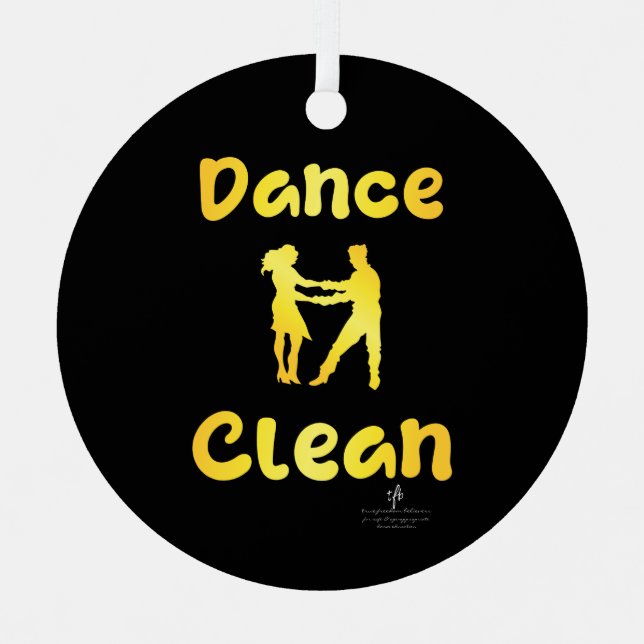 Ornement En Métal Danse Clean Golden Brass Round (Recto)