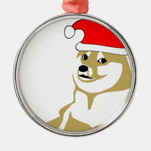 Ornement En Métal de doge wouah de meme Noël très un tel casquette