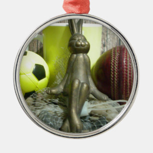 Ornement En Métal De l'autre côté du Pitch & Crease : Football Crick