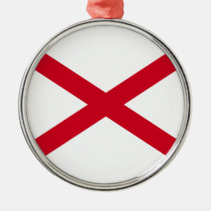 Ornement En Métal Décor design du drapeau d'état de l'Alabama