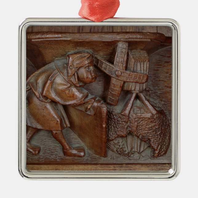 Ornement En Métal Découpage d'un miller, d'une stalle de choeur (Devant)