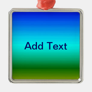 Ornement En Métal Dégradé bleu et vert mer et ciel