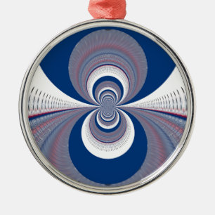 Ornement En Métal Demi bleu
