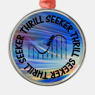 ORNEMENT EN MÉTAL DESSOUS DE VERRE ROLLER DE RECHERCHEUR DE THRILL