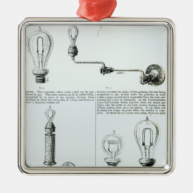 Ornement En Métal Diagrammes des ampoules et de leurs parenthèses (Devant)