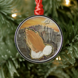 Ornement En Métal Dieu répond aux prières