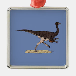 Ornement En Métal Dinosaure ornithomimus crétacé