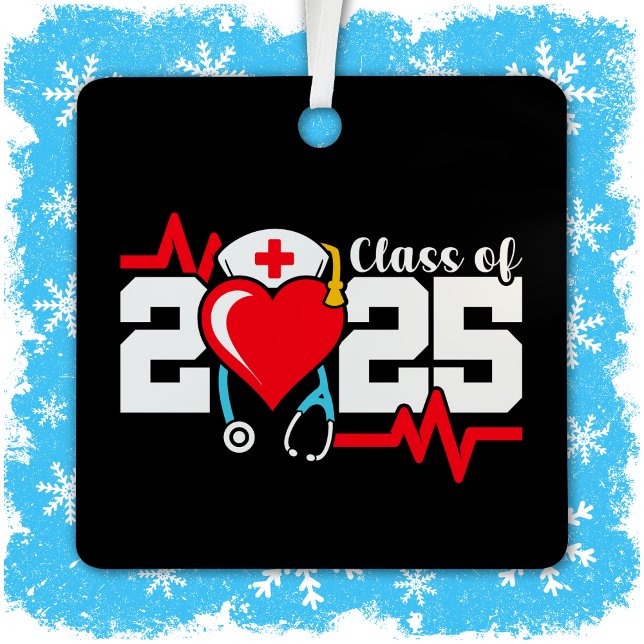 Ornement En Métal Diplômé de l'école de soins infirmiers 2025 Diplôm (Créateur téléchargé)