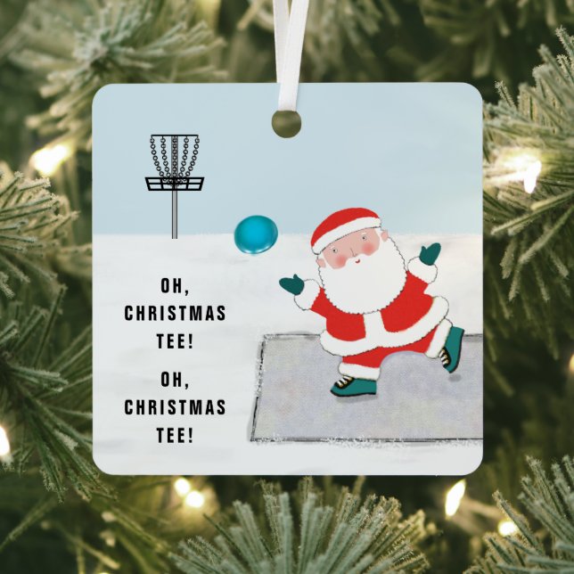 Ornement En Métal Disque personnalisé Golf Noël Collectible 2022 (Insitu)