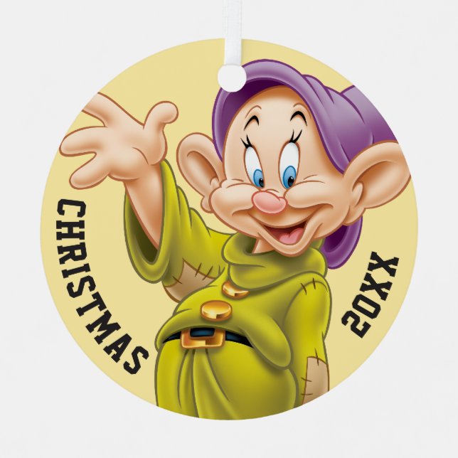 Ornement En Métal Dopey Waving (Recto)