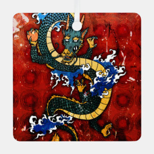 Ornement En Métal Dragon japonais - Bonne fortune