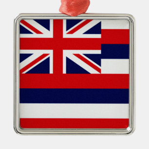 Ornement En Métal Drapeau d'État d'Hawaii