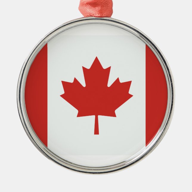 Ornement En Métal Drapeau du Canada (Devant)