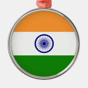 Ornement En Métal Drapeau indien (Inde) (Pays d'Asie du Sud) (Bharat