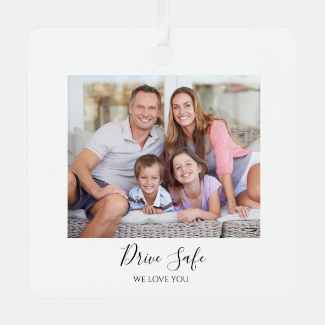 Ornement En Métal Drive Safe Custom Photo Car (Recto)