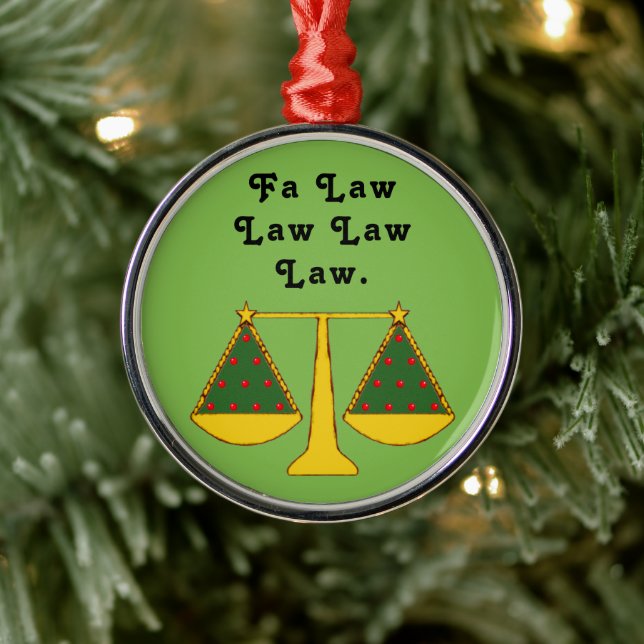 Ornement En Métal Drôle cadeau de vacances de l'avocat (Arbre)