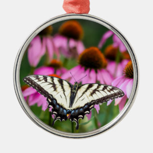 Ornement En Métal Eastern Tiger Swallowtail Butterfly On Coneflowers