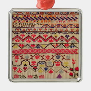 Ornement En Métal Échantillonneur de broderie