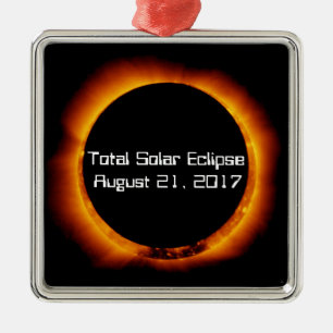 Ornement En Métal Éclipse solaire totale 2017
