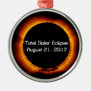 Ornement En Métal Éclipse solaire totale 2017