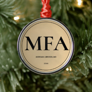 Ornement En Métal Élégamment simple MFA Or Graduation