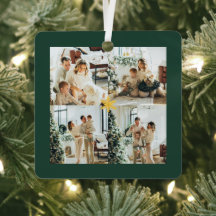 Elegant green & Gold Merry Christmas Photos - 