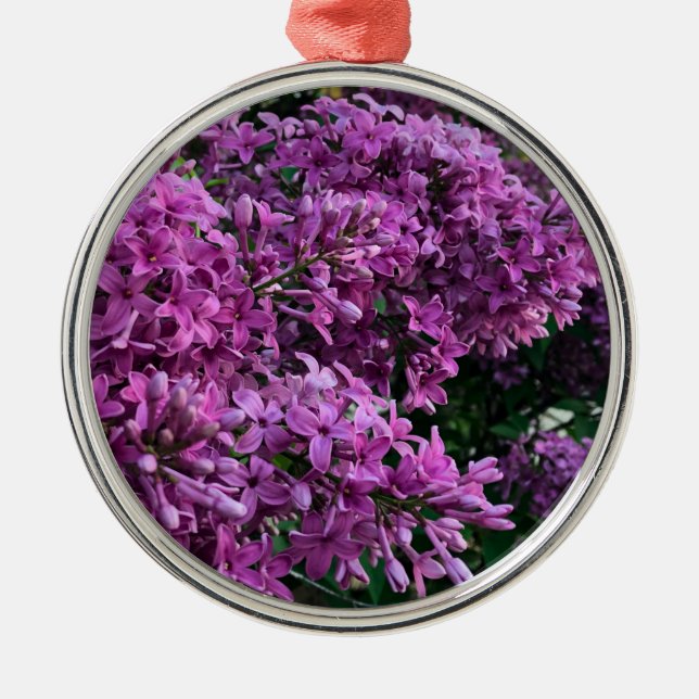 Ornement En Métal Élégante floraison de magenta violet profond fleur (Devant)