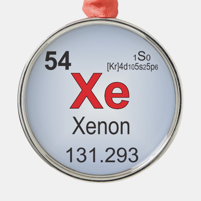 Ornement En Métal Élément individuel de xénon du Tableau périodique (Devant)