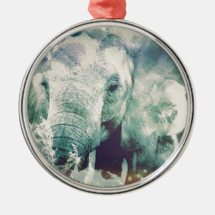 Ornement En Métal Eléphant