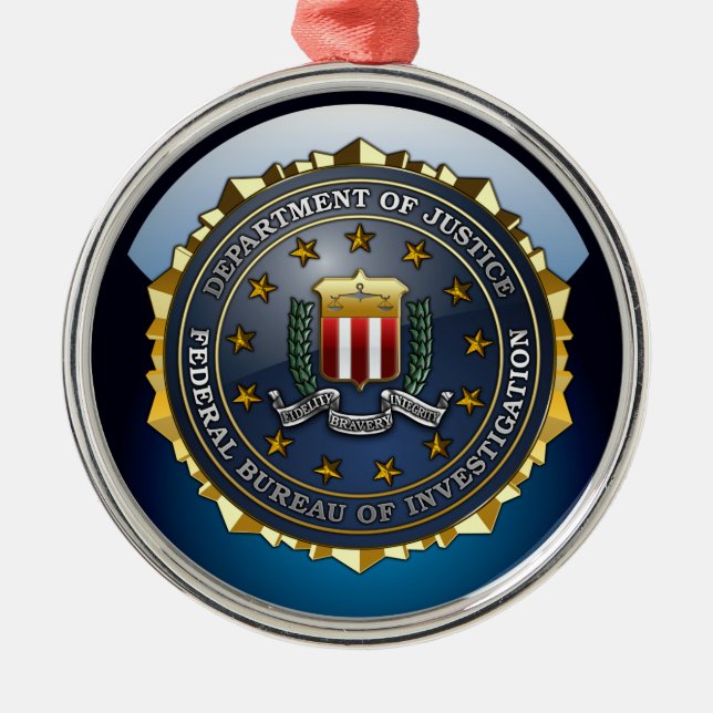 Ornement En Métal Emblème de FBI (Devant)