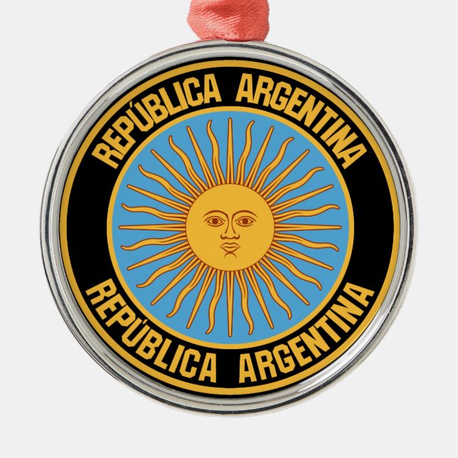Ornement En Métal Emblème du cycle de l'Argentine (Devant)