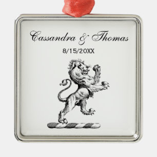 Ornement En Métal Emblème héraldique du lion debout