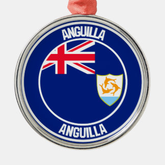 Ornement En Métal Emblème rond d'Anguilla