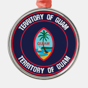 Ornement En Métal Emblème rond de Guam