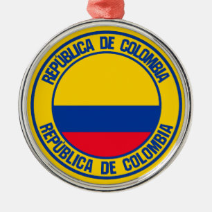 Ornement En Métal Emblème rond de la Colombie