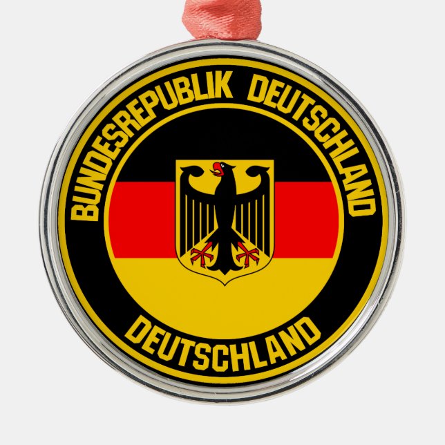 Ornement En Métal Emblème rond de l'Allemagne (Devant)