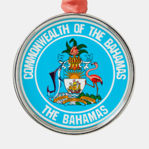 Ornement En Métal Emblème rond des Bahamas