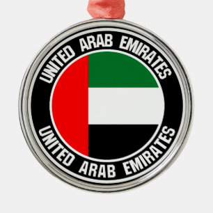 Ornement En Métal Emblème rond des Émirats arabes unis