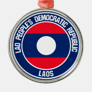 Ornement En Métal Emblème rond du Laos
