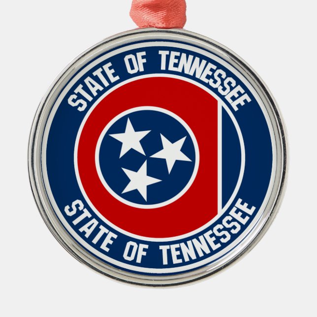 Ornement En Métal Emblème rond du Tennessee (Devant)