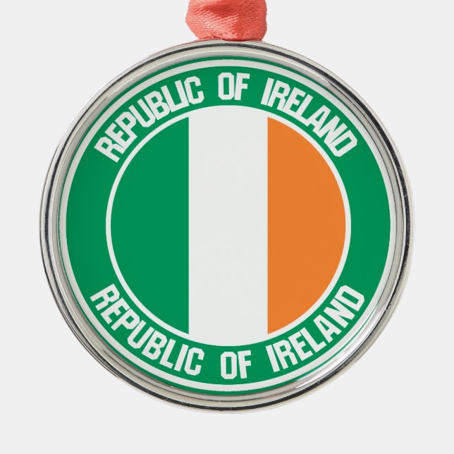 Ornement En Métal Emblème rond irlandais (Devant)