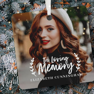 Ornement En Métal En Mémoire Amoureuse Mémorial de la photo Cursiv