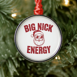 Ornement En Métal Énergie Big Nick Blague de Noël drôle de Père Noël