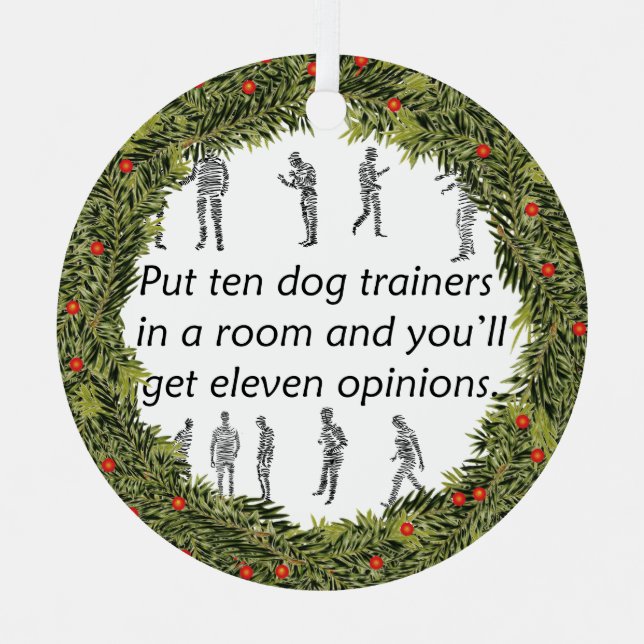 Ornement En Métal Entraîneurs XMas Wreath Ten Dog (Recto)