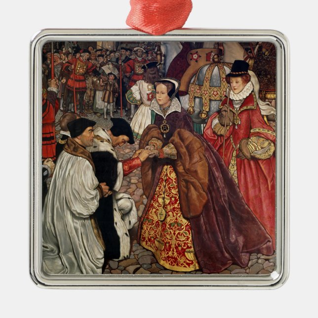 Ornement En Métal Entrer de Queen Mary et de princesse Elizabeth (Devant)
