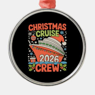 Ornement En Métal Équipage de croisière 2026 Bateau de Noël Santa Fê