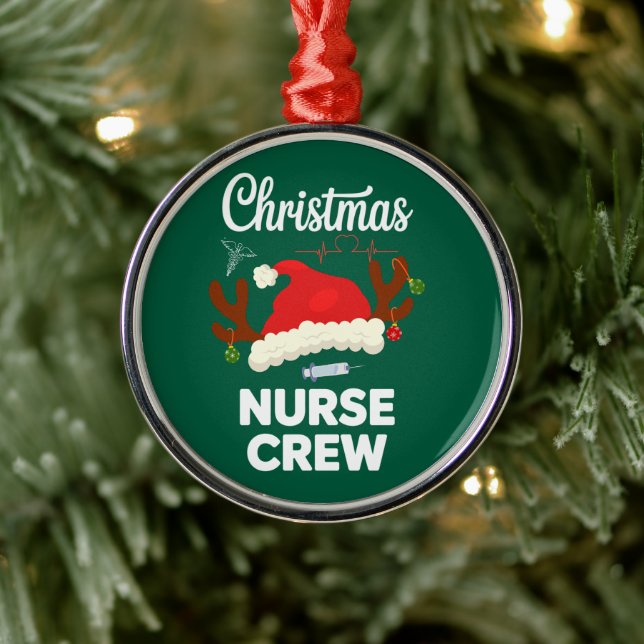 Ornement En Métal Équipage de l'infirmière de Noël Noël Noël (Arbre)