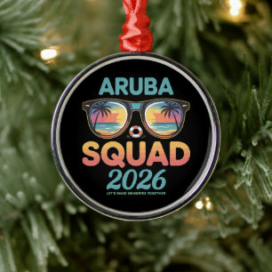 Ornement En Métal Équipe Aruba 2026 Rétro