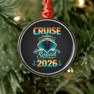 Ornement En Métal Équipe de croisière 2026 – Vacances d'été